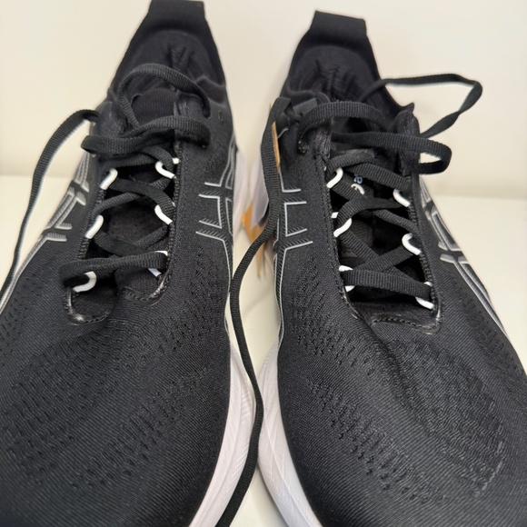 ASICS Gel Nimbus 25 Black White Men’s Size 12W Running Shoes NEW with Tags - Picture 7 of 9